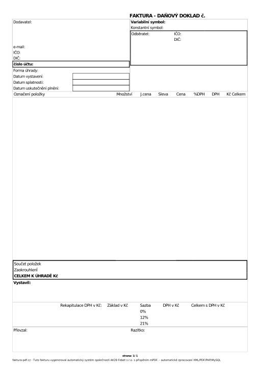  PRÁZDNÁ FAKTURA KE STAŽENÍ A RUČNÍMU VYPLNĚNÍ  